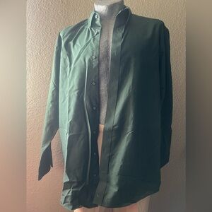 VINTAGE Y2K XL Tall St. John’s Bay Hunter Green Cotton Blend Long Sleeve